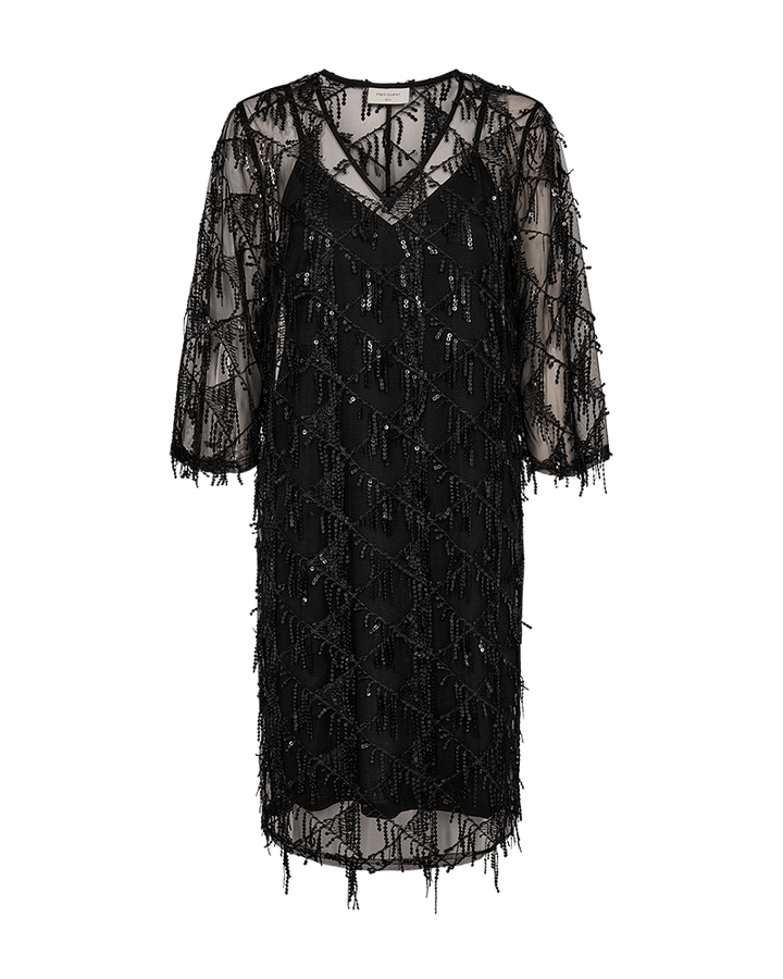 Freequent - Jurk Glins Black - Luxedy