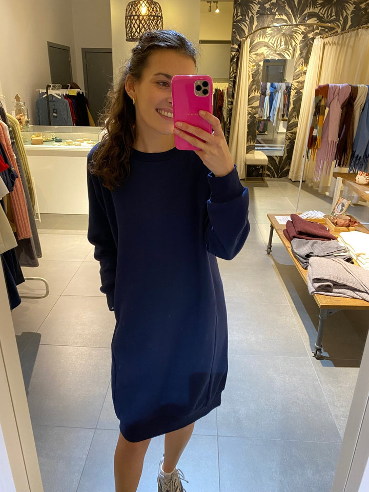 Freequent - Jurk Kamela Navy Blazer Blue - Luxedy