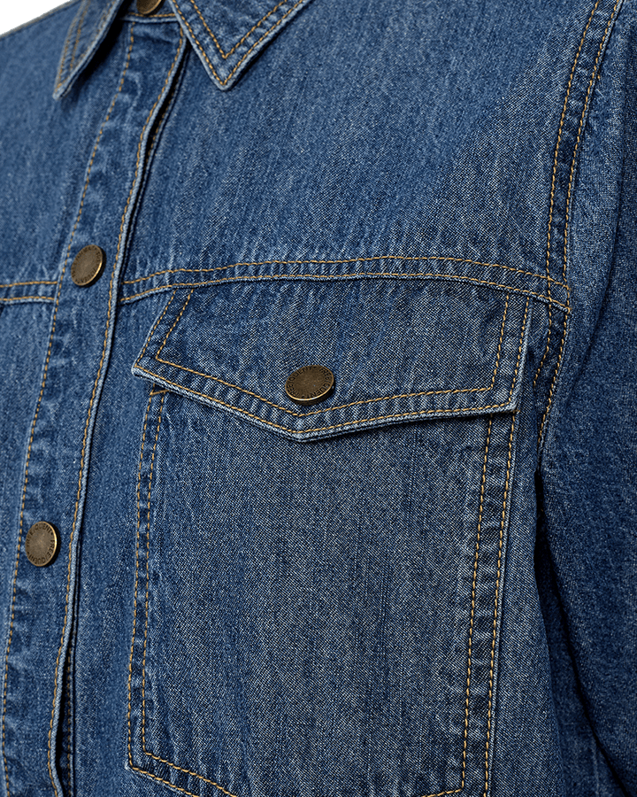 Freequent - Jurk Lisea Medium Blue Denim - Luxedy