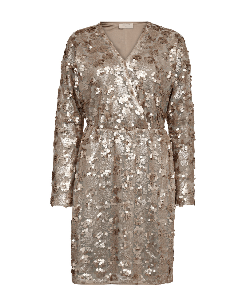 Freequent - Jurk Sesa Simply Taupe Glitter - Luxedy