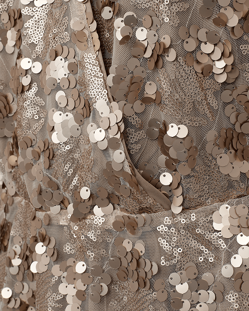 Freequent - Jurk Sesa Simply Taupe Glitter - Luxedy