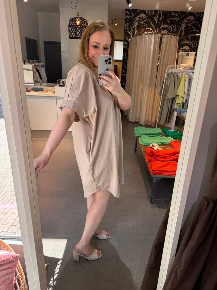 Freequent - Jurk Xenia Simply Taupe - Luxedy