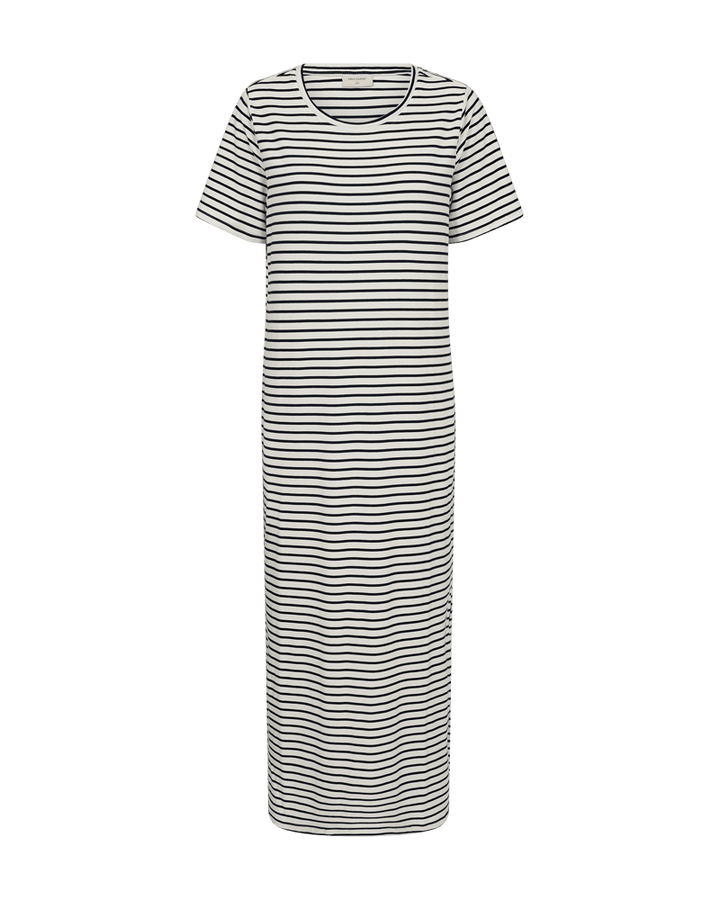 Freequent - Jurk Zia Brilliant White & Navy Blue - Luxedy