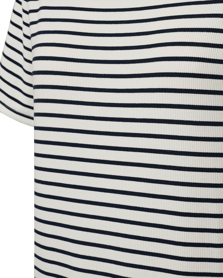 Freequent - Jurk Zia Brilliant White & Navy Blue - Luxedy