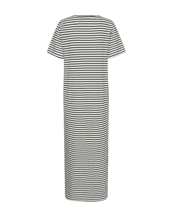 Freequent - Jurk Zia Brilliant White & Navy Blue - Luxedy
