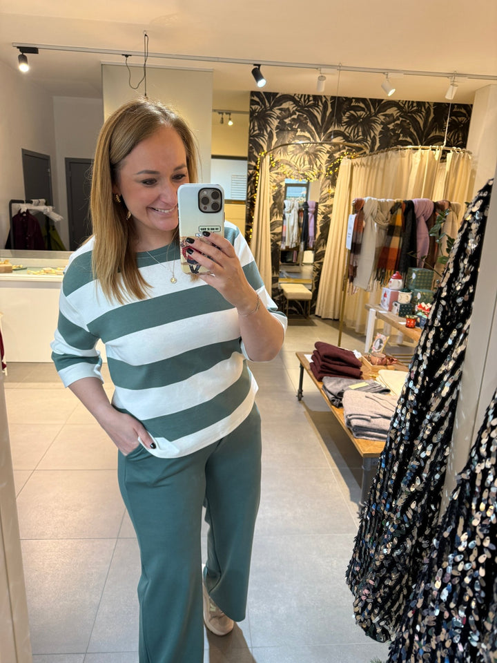 Freequent - Shirt Famila Star Offwhite Dark Forest - Luxedy