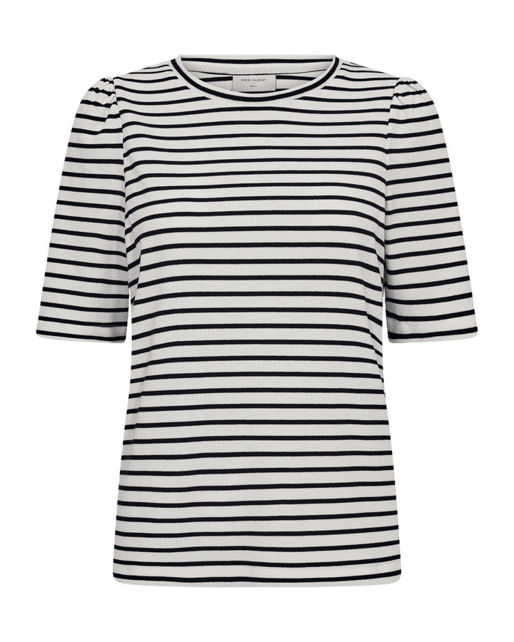 Freequent - T-Shirt Eloisei Star Offwhite & Black - Luxedy