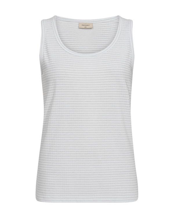 Freequent - Top Ame Brilliant White With Silver - Luxedy