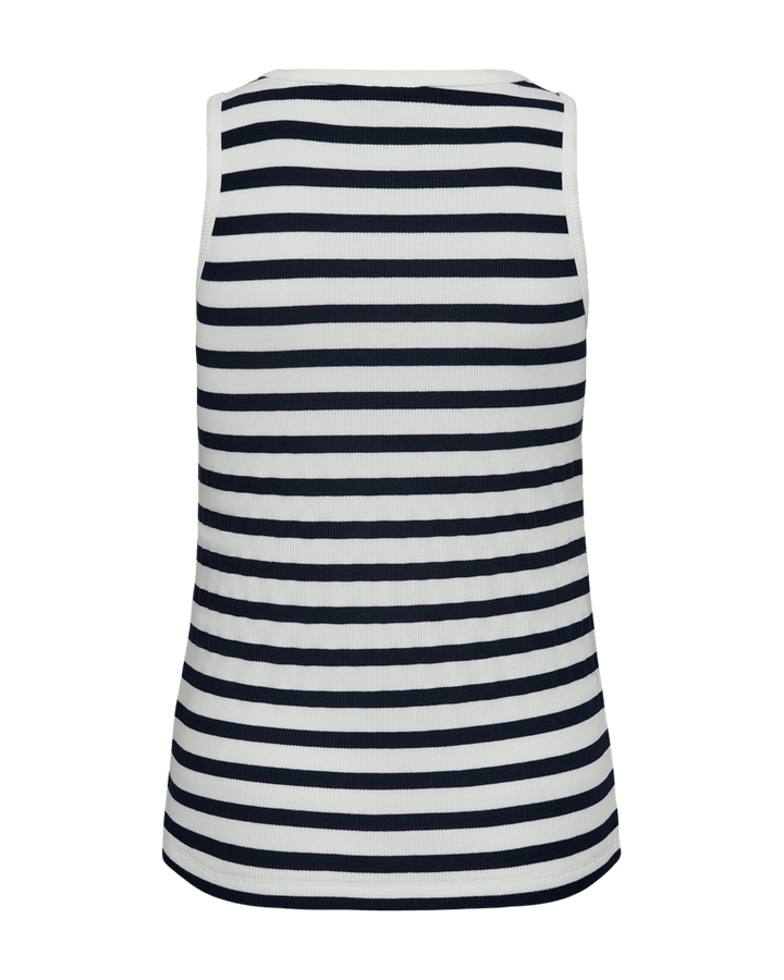 Freequent - Top Effy Navy Blue & Off White - Luxedy