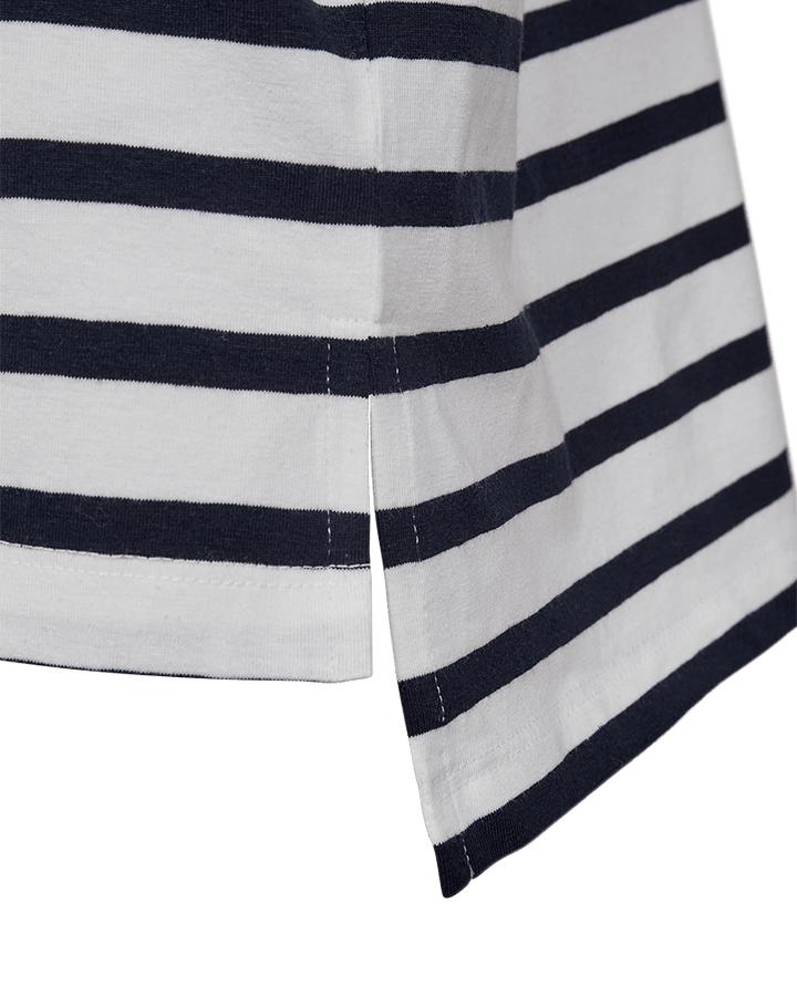 Freequent - Top Fenjal Brilliant White And Navy Blue - Luxedy