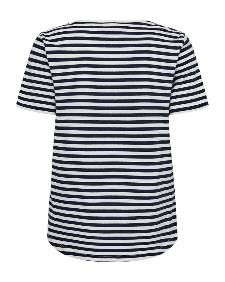 Freequent - Top Mian Offwhite Navy Blue - Luxedy