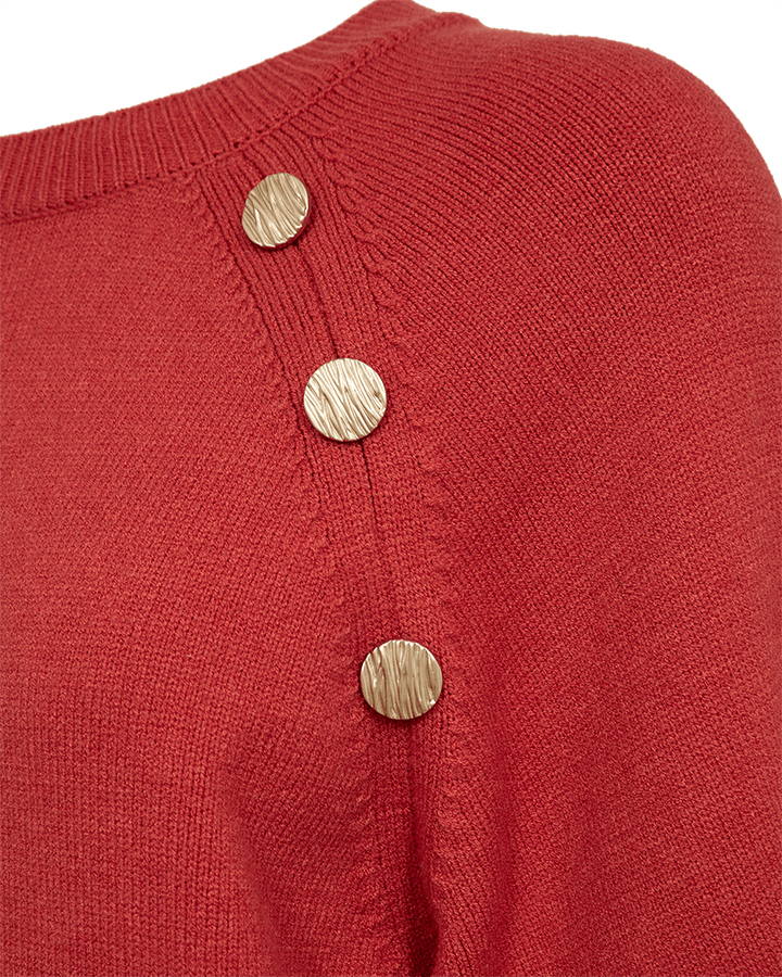Freequent - Trui Alpi Baked Apple Buttons - Luxedy