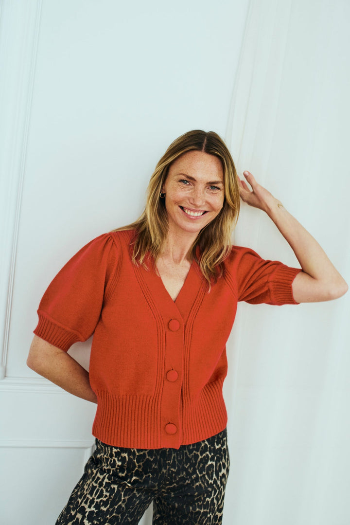 Freequent - Trui Alpi Baked Apple Cardigan - Luxedy