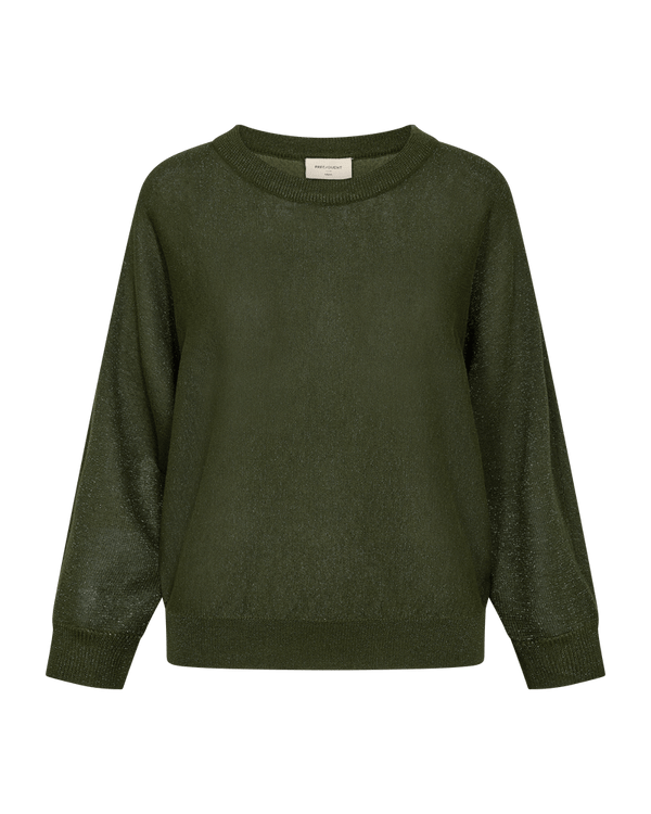 Freequent - Trui Betty Pullover Kombu Green - Luxedy