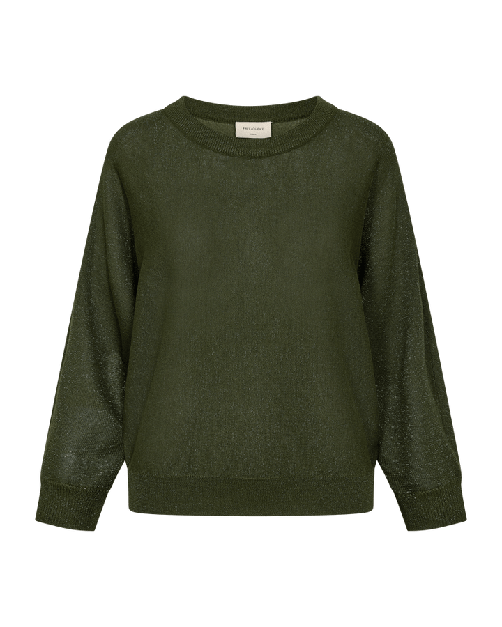 Freequent - Trui Betty Pullover Kombu Green - Luxedy