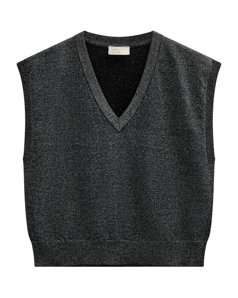 Freequent - Trui Bisolo Waisticoat Black & Silver - Luxedy