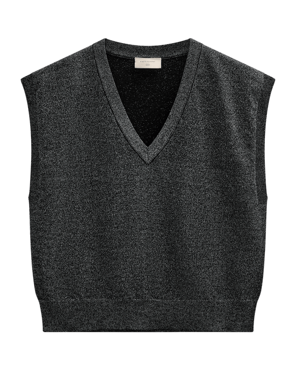 Freequent - Trui Bisolo Waisticoat Black & Silver - Luxedy