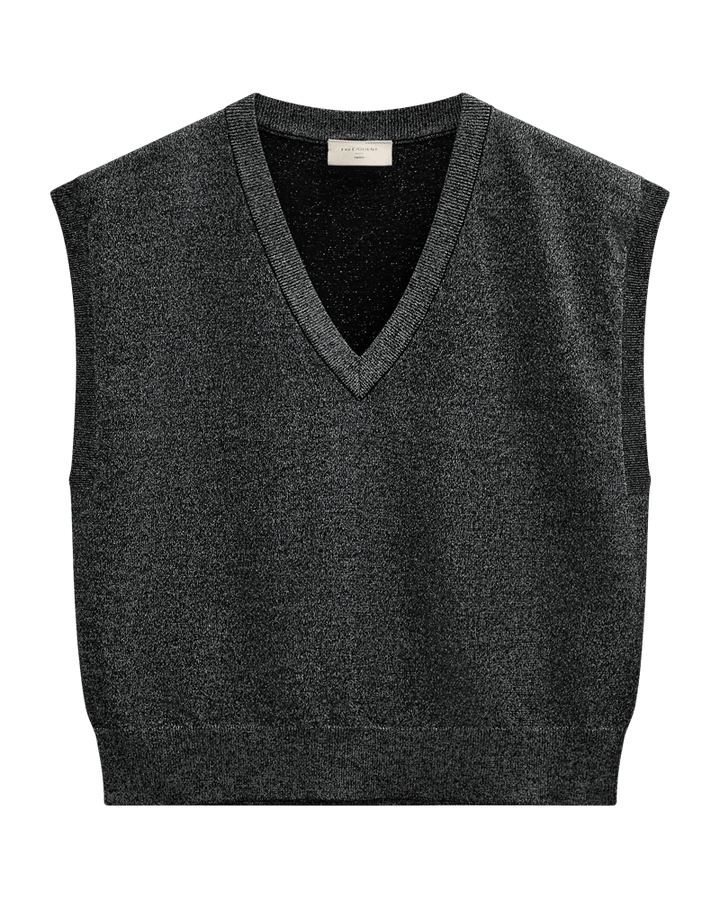 Freequent - Trui Bisolo Waisticoat Black & Silver - Luxedy