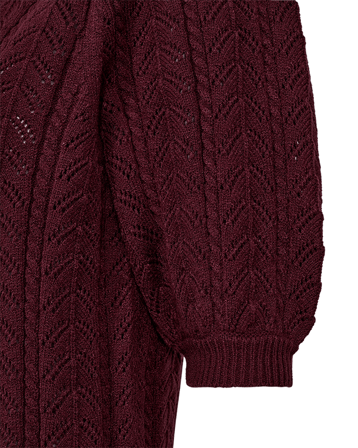 Freequent - Trui Clarry Port Royal Burgundy V - Neck - Luxedy