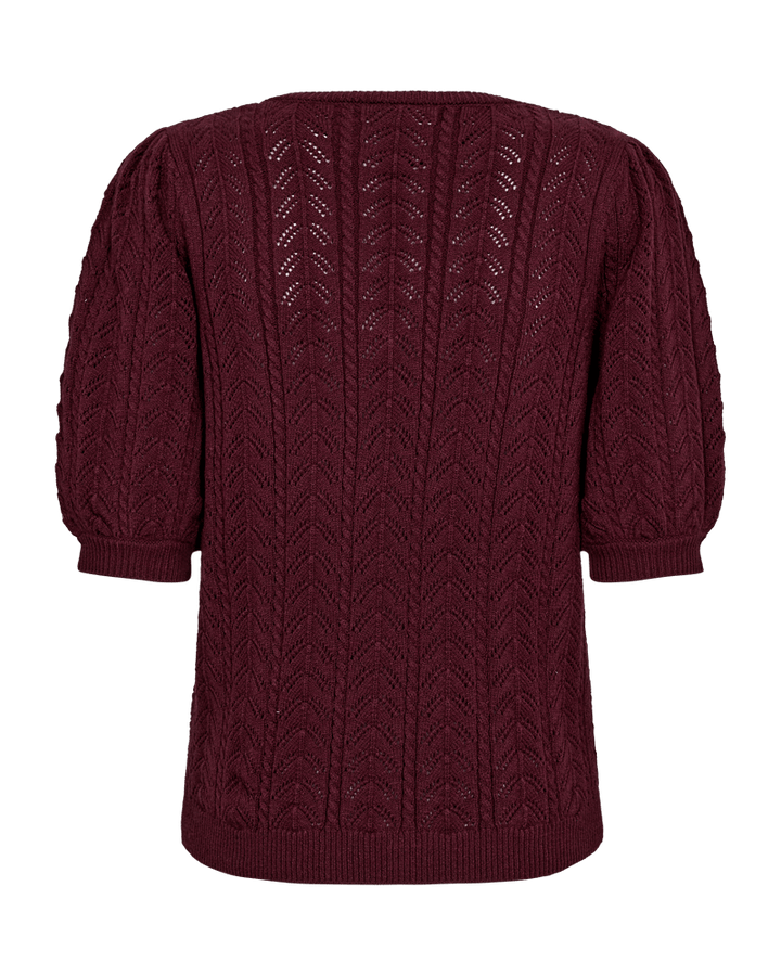 Freequent - Trui Clarry Port Royal Burgundy V - Neck - Luxedy