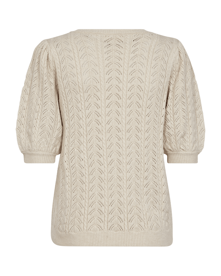 Freequent - Trui Clarry Sand Melange Round Neck - Luxedy