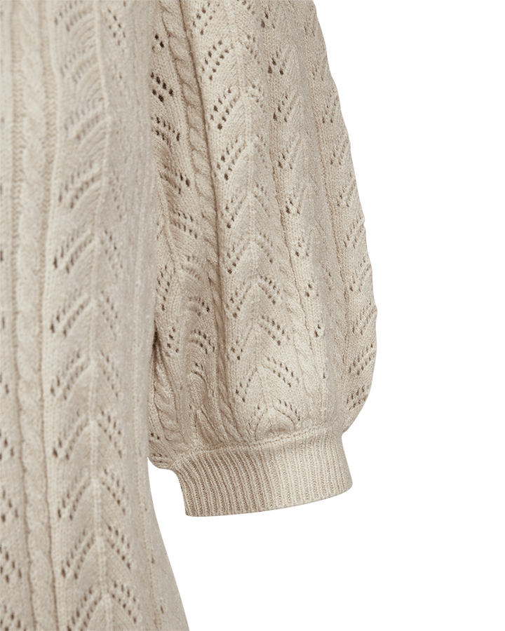 Freequent - Trui Clarry Sand Melange Round Neck - Luxedy