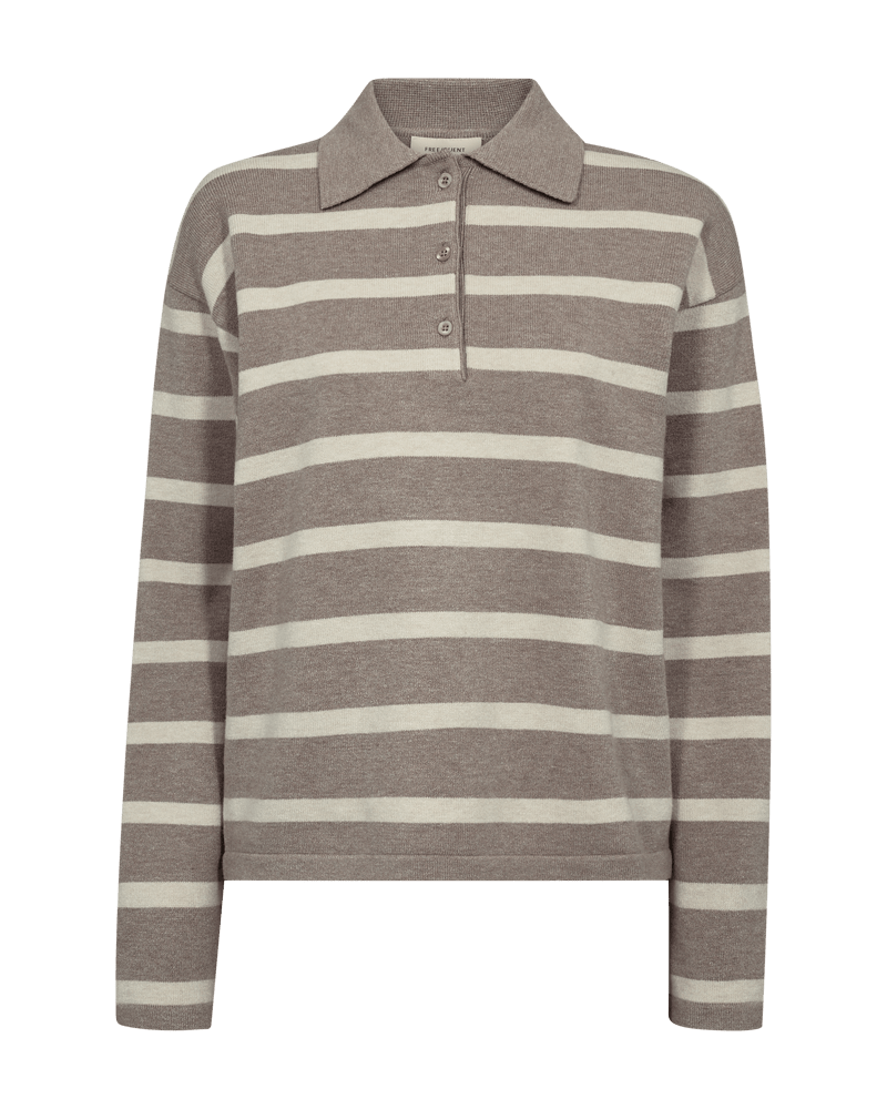Freequent - Trui Claura Desert Taupe Moonbeam Melange - Luxedy