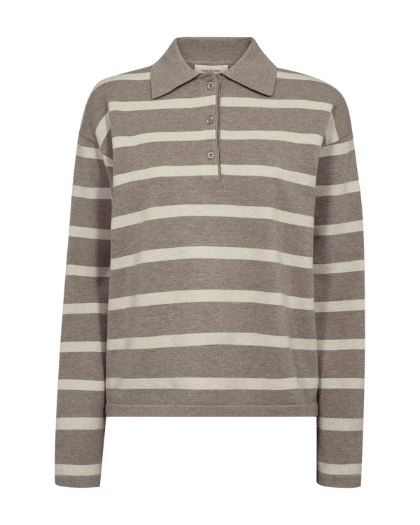 Freequent - Trui Claura Desert Taupe Moonbeam Melange - Luxedy