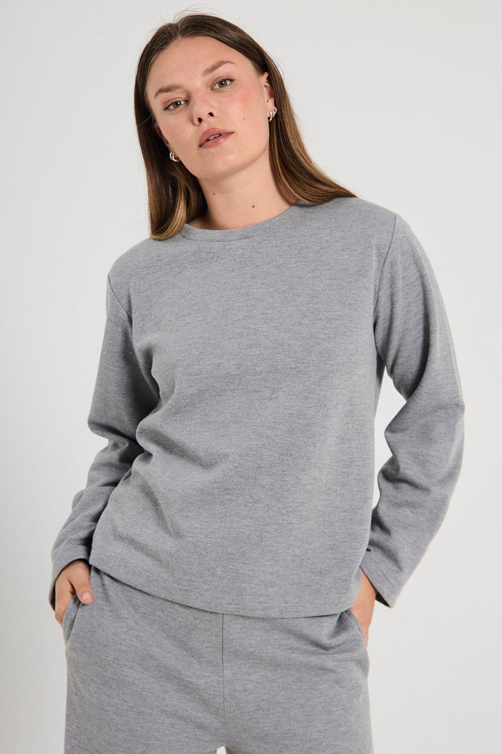 Freequent - Trui Ember Medium Grey Melange - Luxedy