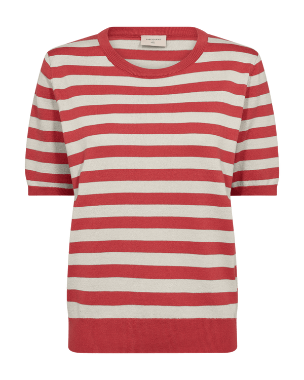 Freequent - Trui Joel Stripes Baked Apple Melange - Luxedy