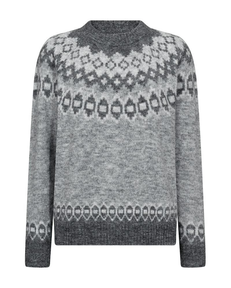 Freequent - Trui Novala Medium Grey Melange - Luxedy