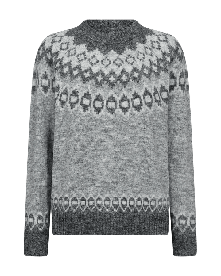 Freequent - Trui Novala Medium Grey Melange - Luxedy