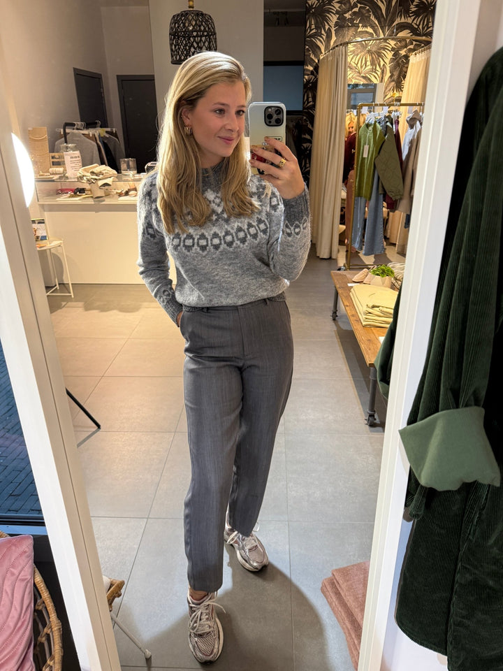 Freequent - Trui Novala Medium Grey Melange - Luxedy