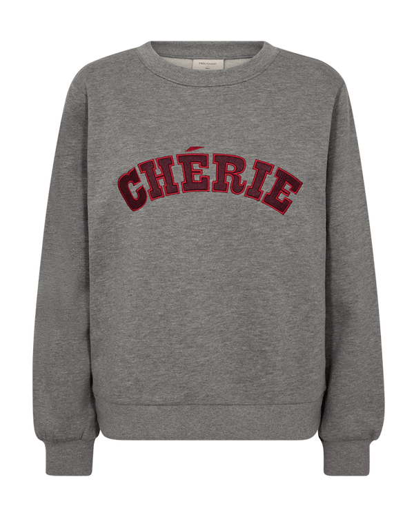 Freequent - Trui Wana Chérie Pullover Medium Grey & Port Royal - Luxedy