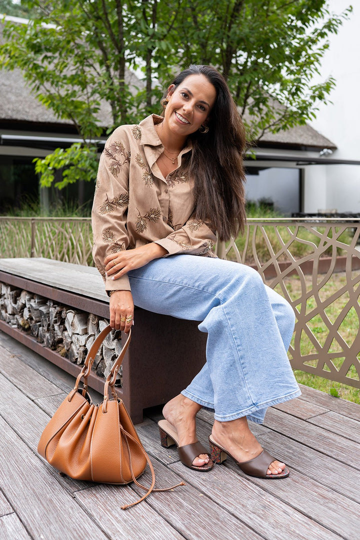Handtas Aurélie Camel - Luxedy