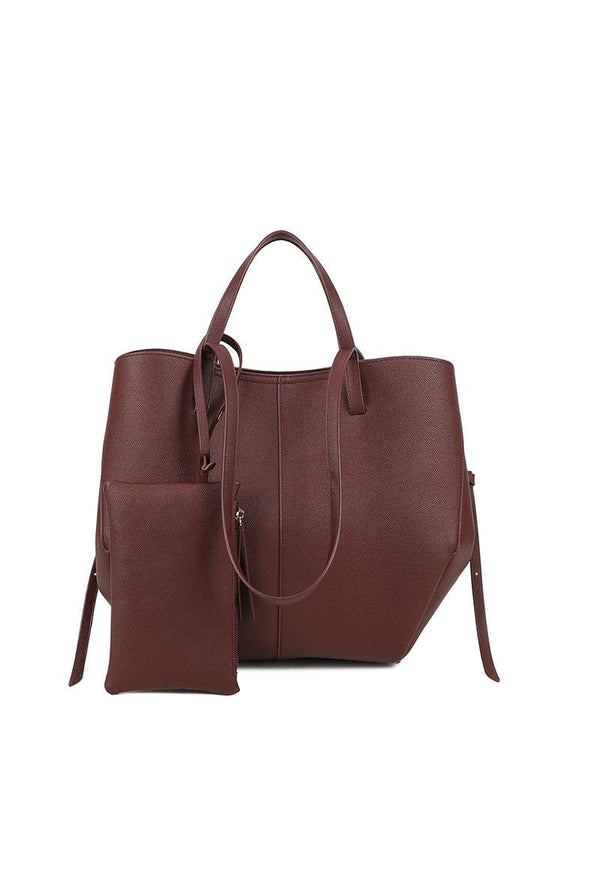 Handtas Mirelle Tote Bag Burgundy - Luxedy