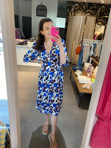 Soaked in Luxury - Jurk Jaila 3/4 Sandshell Graphic