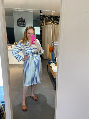 Soaked in Luxury - Jurk Puk Coastal Fjord Stripes