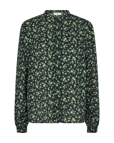 Freequent - Blouse Adney Black With Piquant Green
