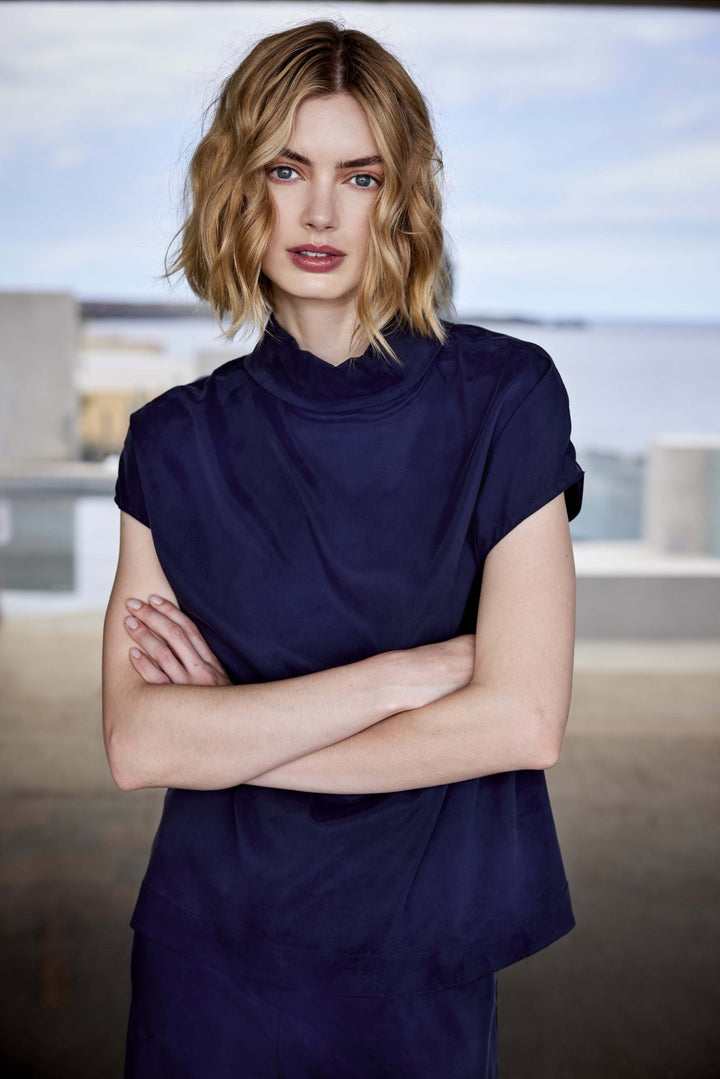 JcSophie - Blouse Arlet Midnight Blue - Luxedy