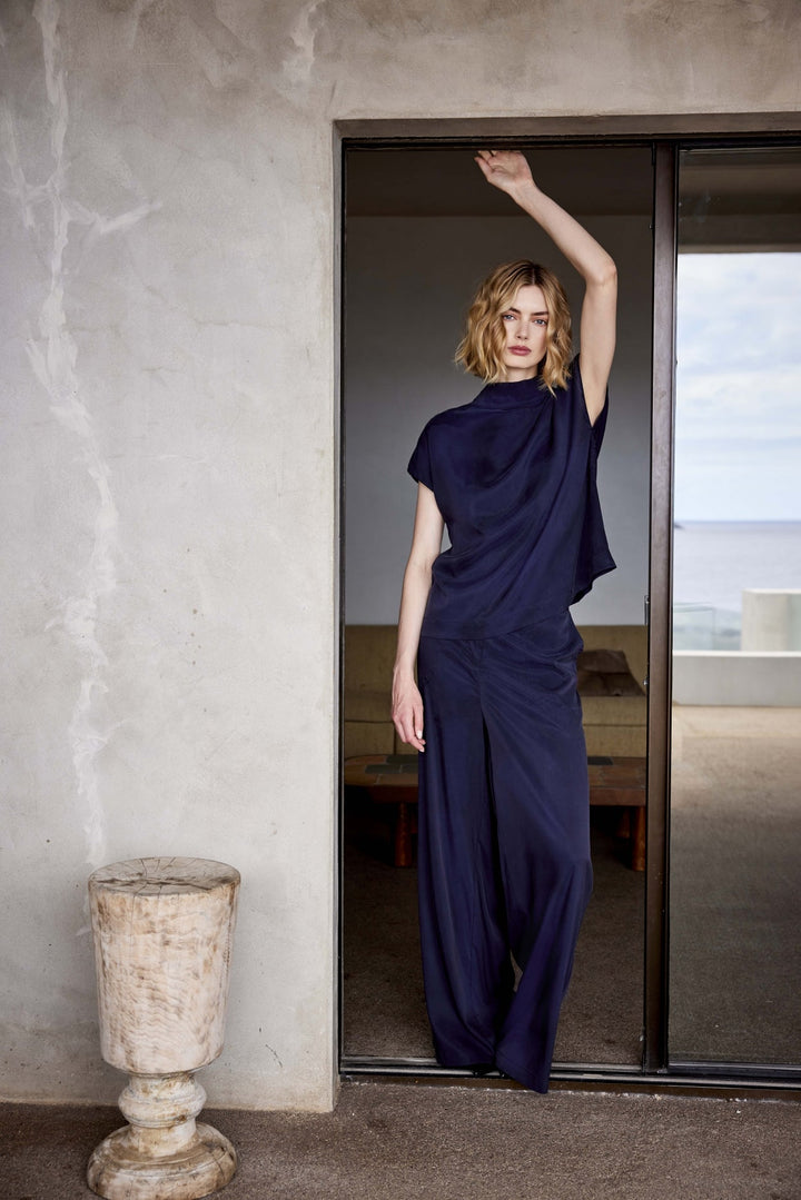 JcSophie - Blouse Arlet Midnight Blue - Luxedy