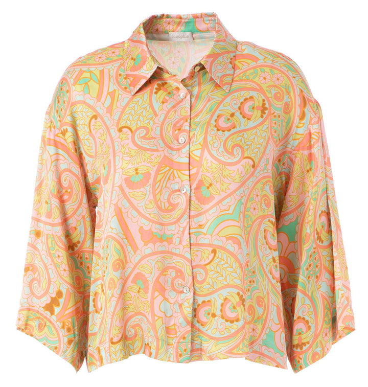 JcSophie - Blouse Cooper Apricot Paisley - Luxedy