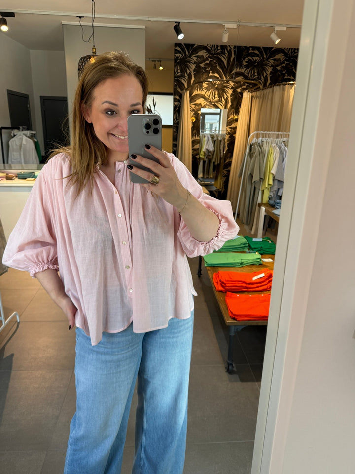 JcSophie - Blouse Hannelore Pink Mist - Luxedy