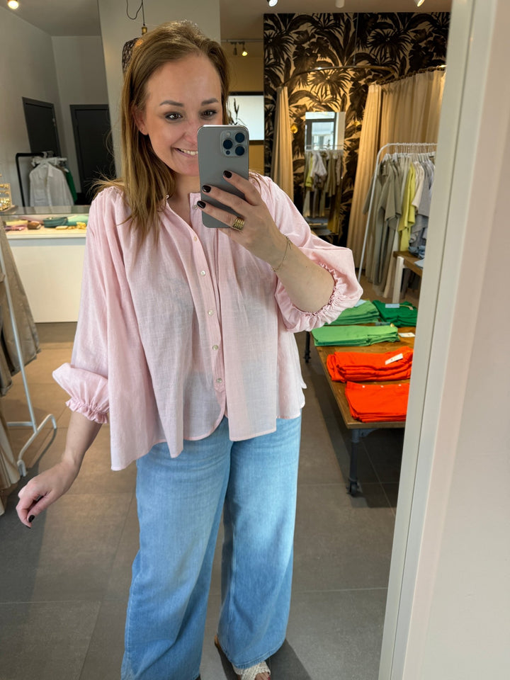 JcSophie - Blouse Hannelore Pink Mist - Luxedy