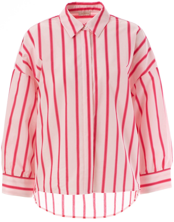 JcSophie - Blouse Helen Pink Stripes - Luxedy