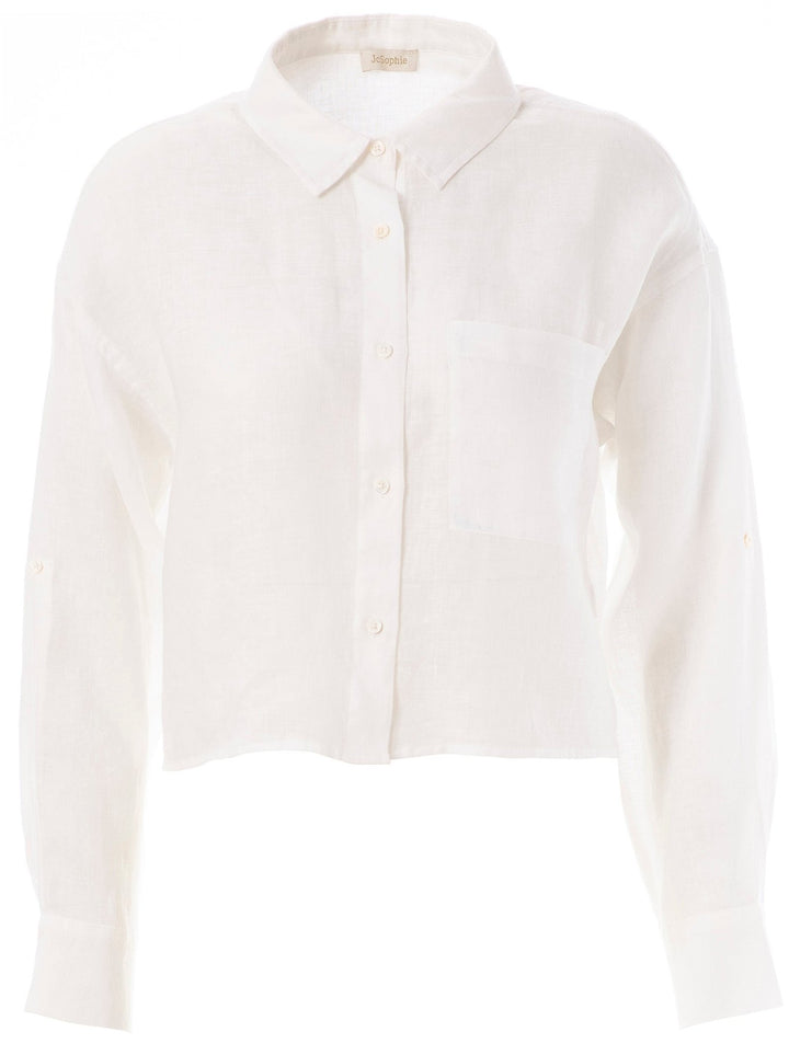 JcSophie - Blouse Henley Offwhite - Luxedy