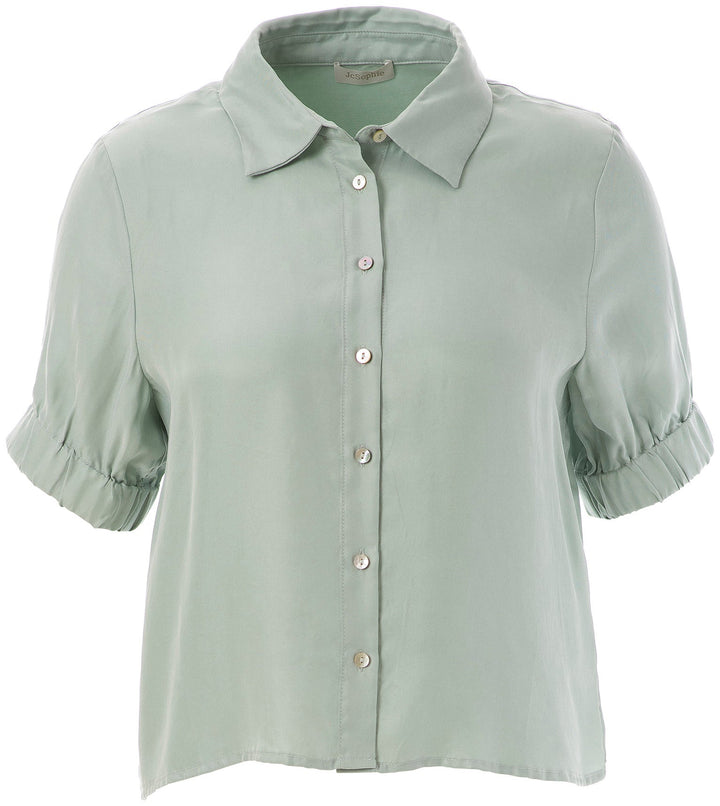 JcSophie - Blouse Hollywood Dusty Turquoise - Luxedy