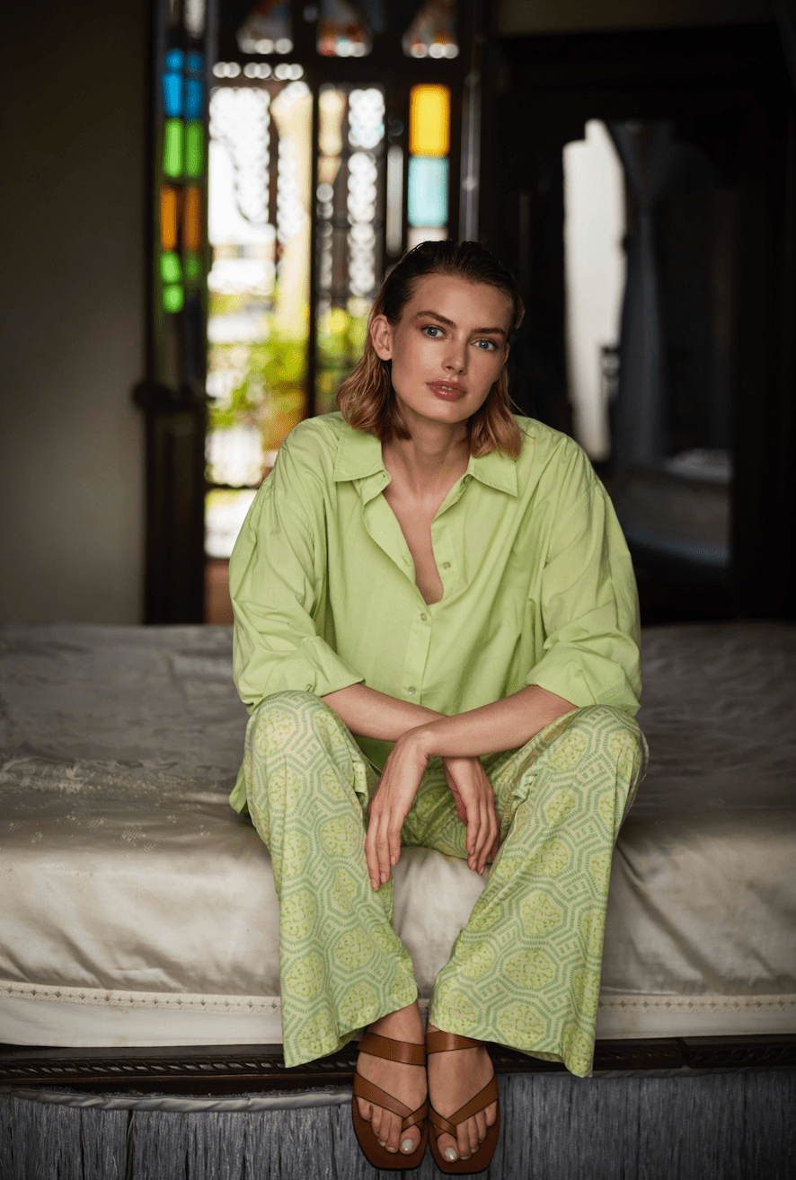 JcSophie - Broek Contessa Lime Tiles - Luxedy