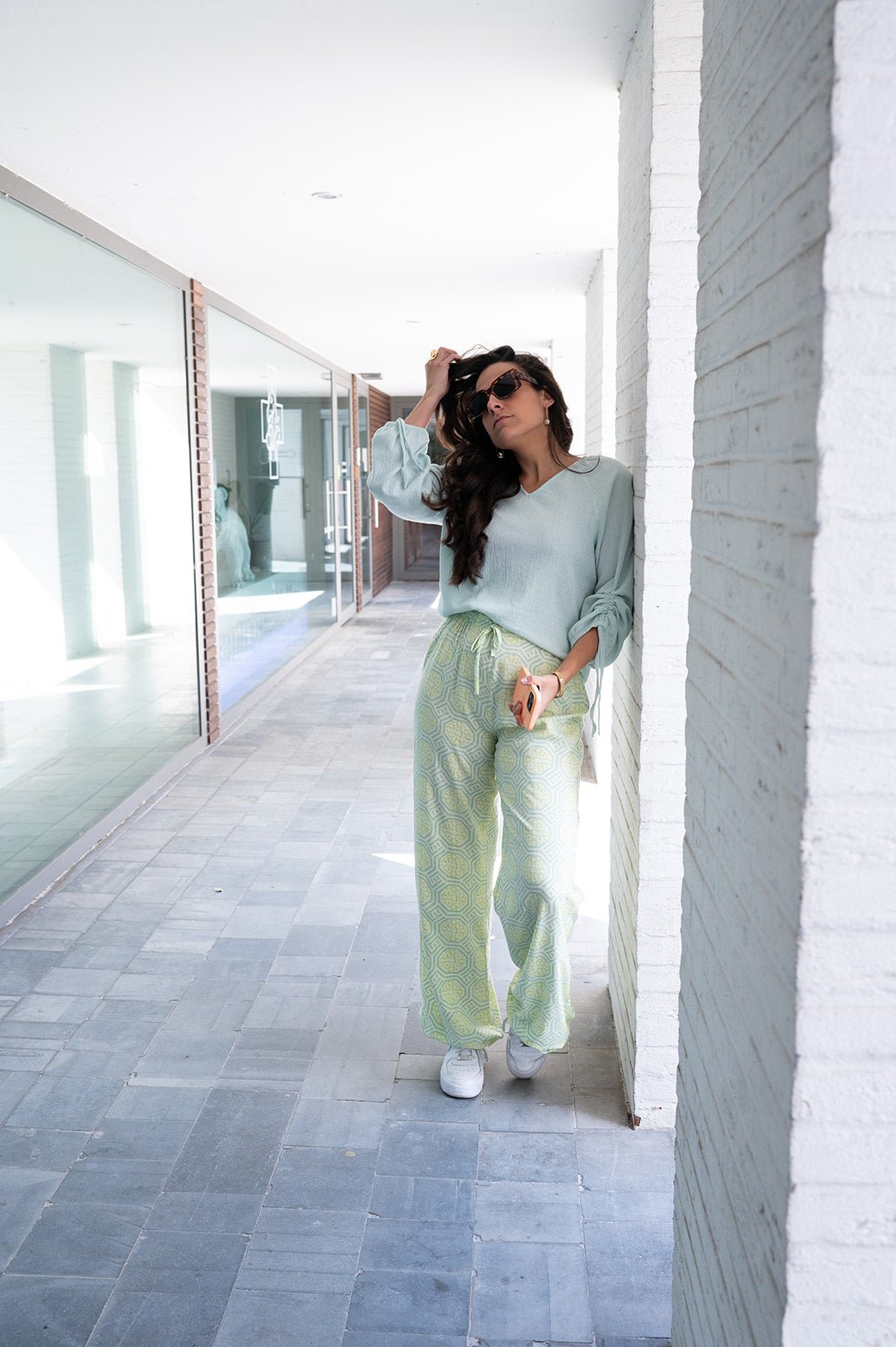 JcSophie - Broek Contessa Lime Tiles - Luxedy