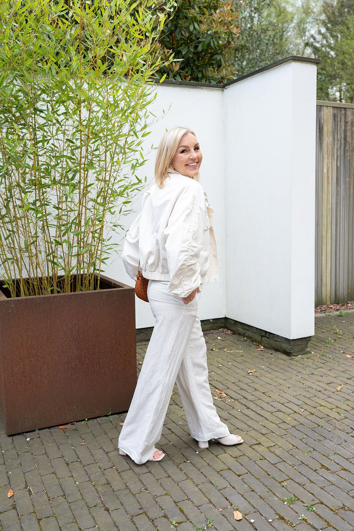 JcSophie - Broek Gift Offwhite Stripes - Luxedy